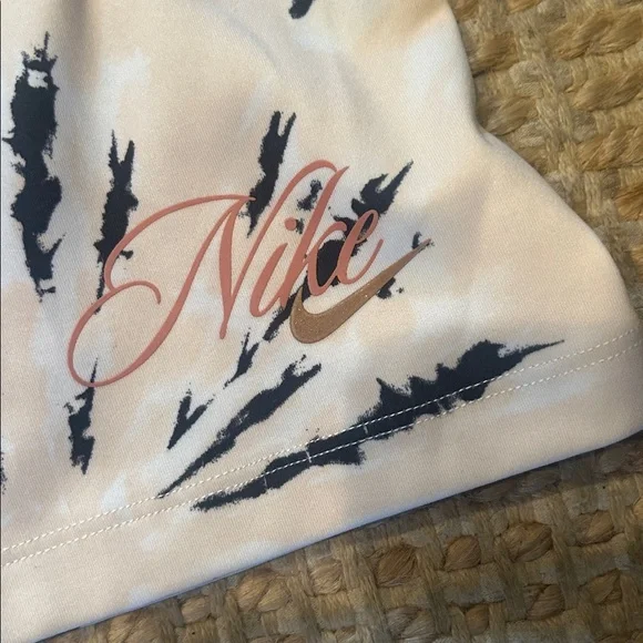 Nike Black and Cream Dri-FIT Shorts - Picture 2 of 6